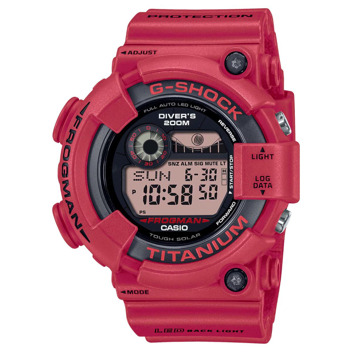 Casio G-shock Frogman Digital Titanium 30 Anniversary 8200 Red Watch GW8230NT-4