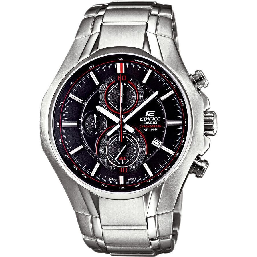 Casio Edifice Stainless Steel Band Black Color Dial Chronograph EFR-522D-1A