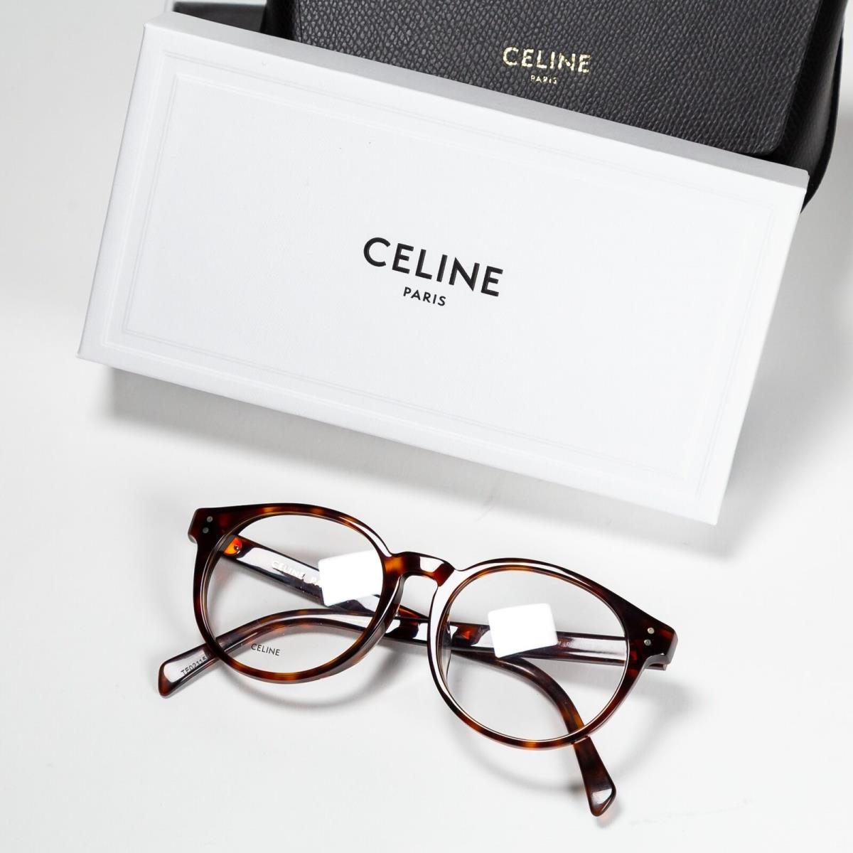 Celine CL50031F Brown Optical Frame Acetate Round Full Rim Casual Eyeglasses