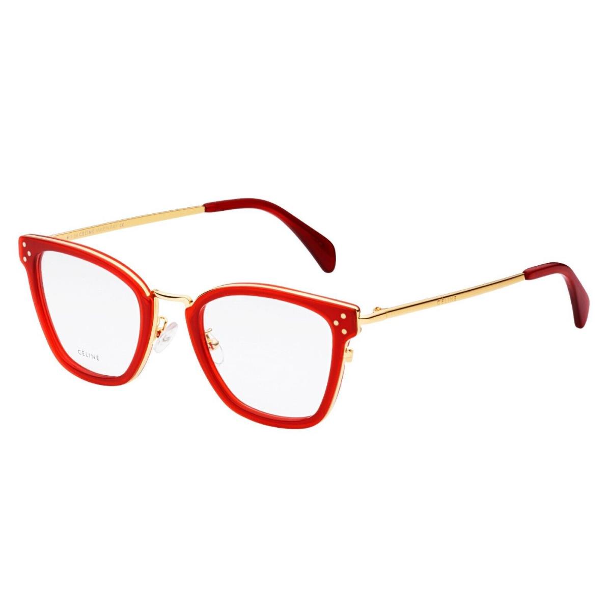 Celine CL50002U 068 Shiny Red Gold Eyeglasses 51mm 21 140