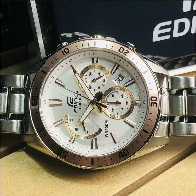 Casio Edifice Water Resistance Retrograde Minute Hand For Stop Beige EFR-552D-7A