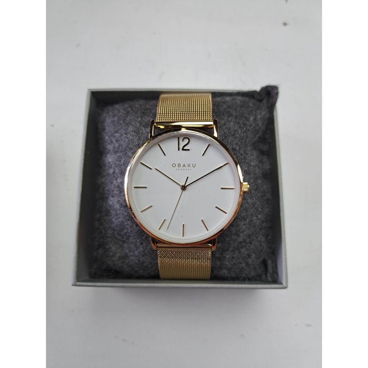 Obaku Men`s Mark Analog White Dial Watch V197GXGWMG