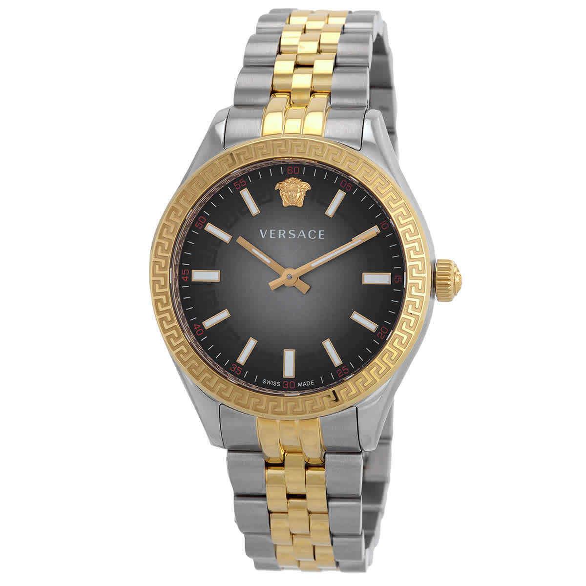 Versace Hellenyum Quartz Grey Dial Two-tone Ladies Watch VEHU00520