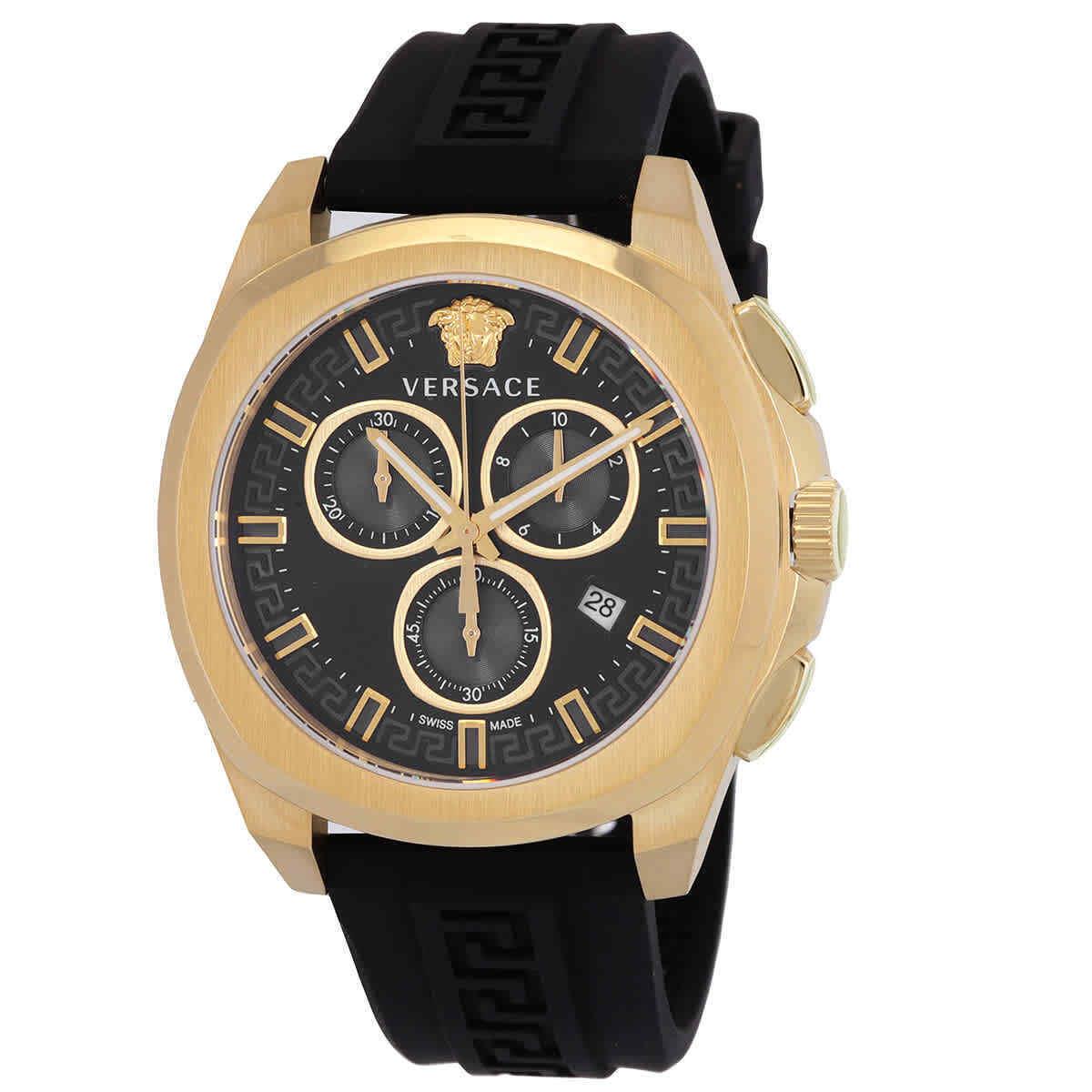 Versace Chronograph Quartz Black Dial Men`s Watch VE7CA0423