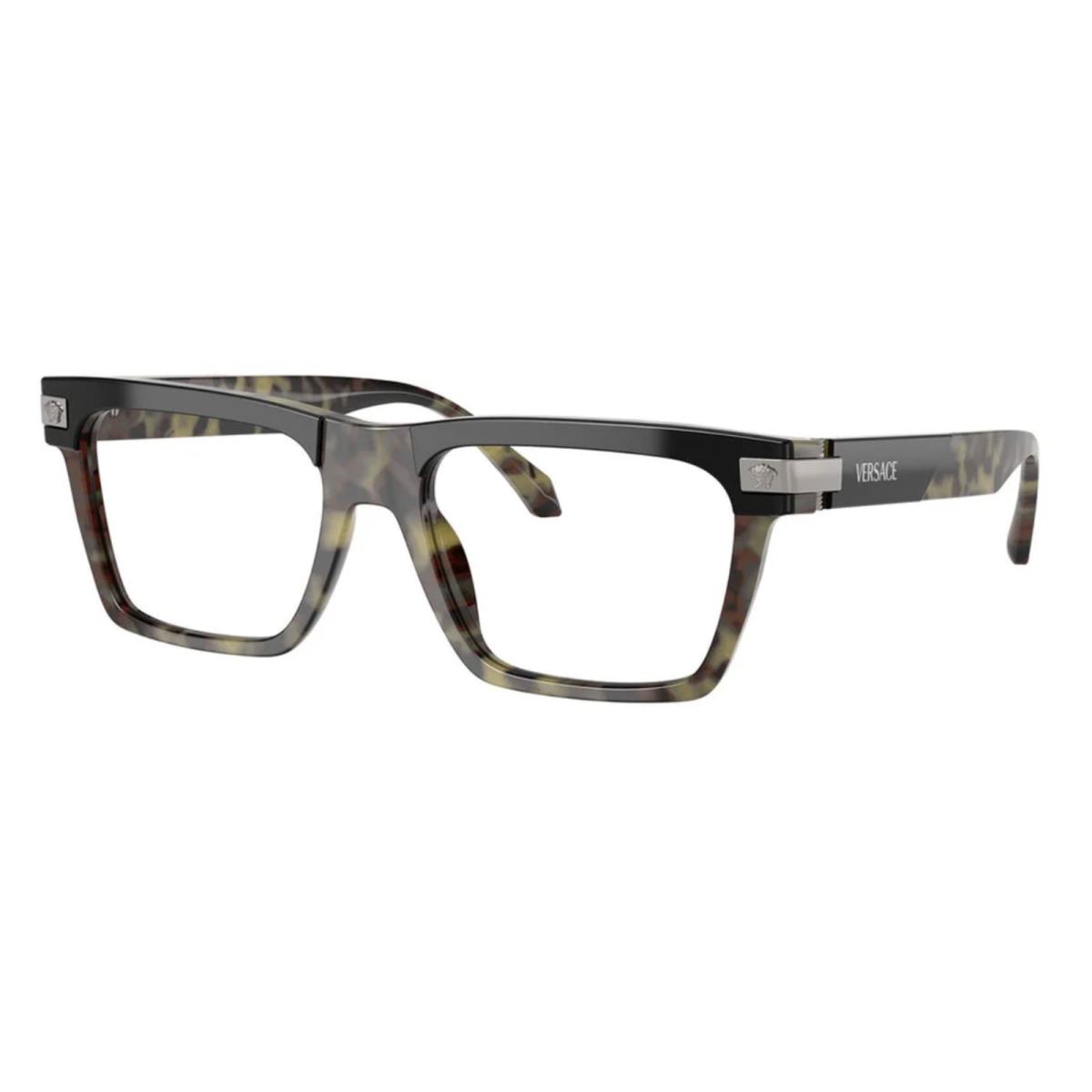 Versace Eyeglasses Mod. 3354 5458 55-18 145 Black Havana Tortoise Frames