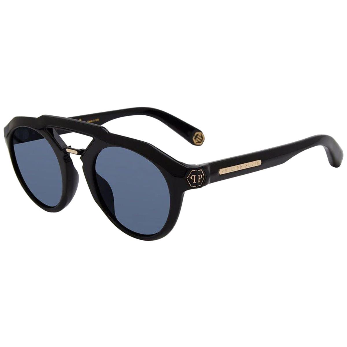 Philipp Plein Brave Shades Men`s Black Pantos Sunglasses - SPP045M500700 - Italy