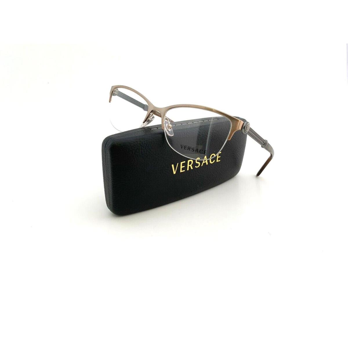 Versace Frames Bronze Half Rimless Womens Mod 1228 1361 53 17 140 Cat Eye