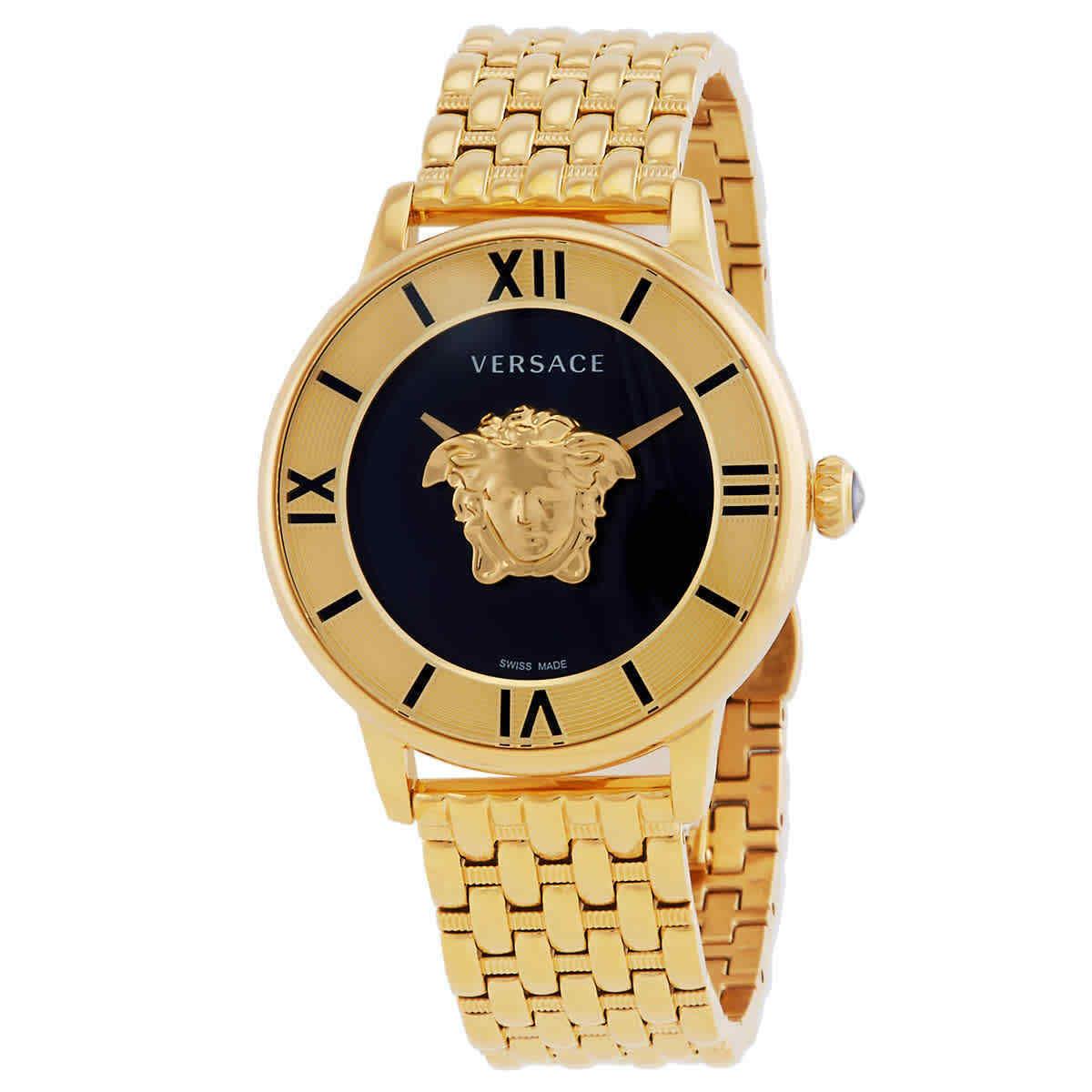 Versace La Medusa Quartz Black Dial Ladies Watch VE2R00322