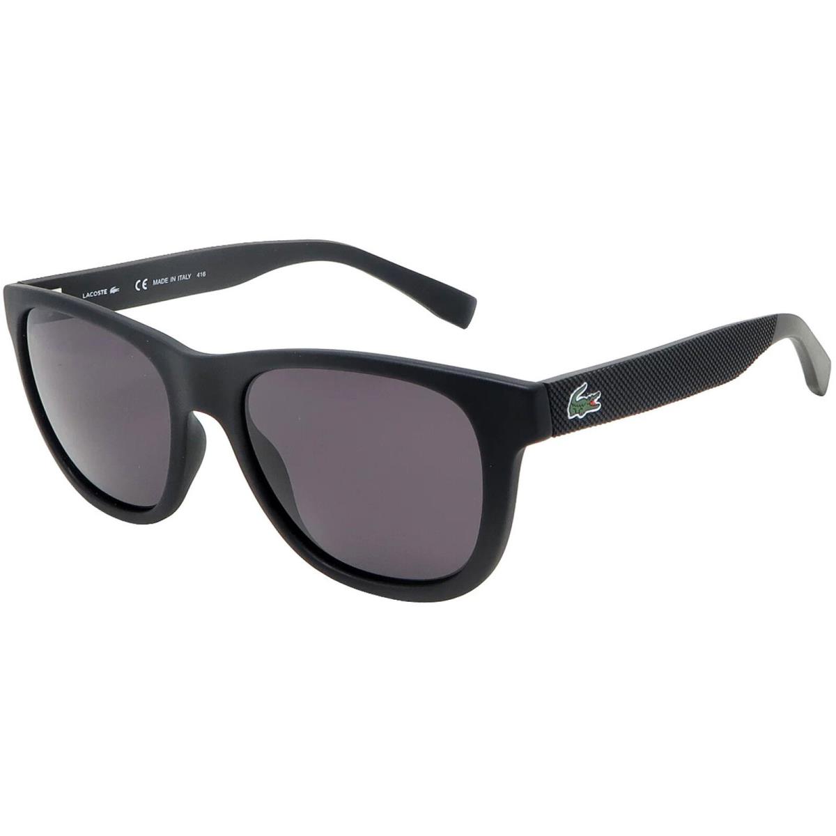 Lacoste Unisex Sunglasses Dark Grey Lens Full Rim Black Square Frame L848S 001