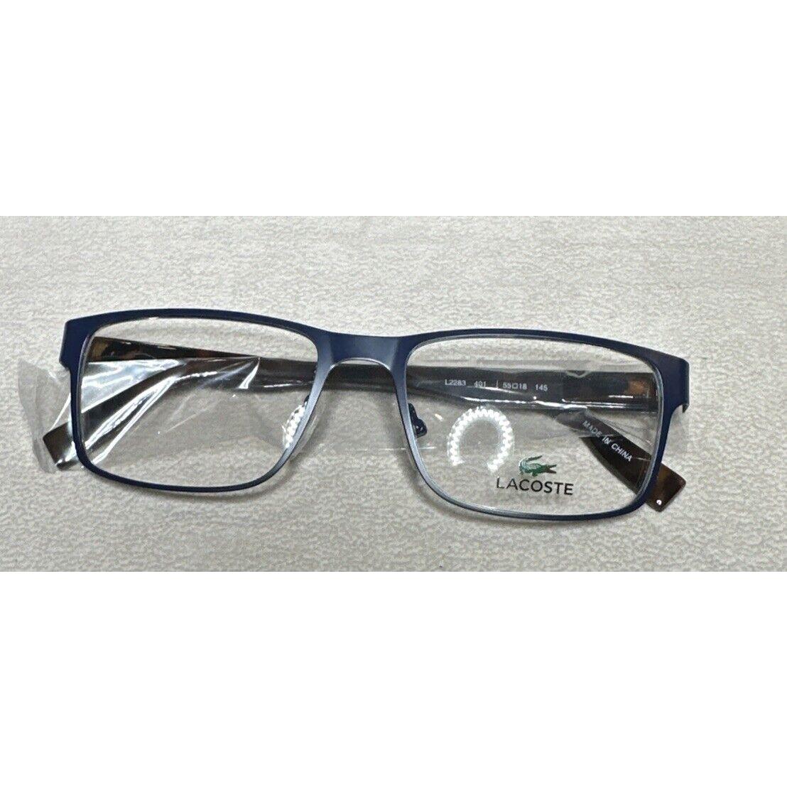 Lacoste L2283 401 55-18-145 Matte Blue Unisex Eyeglasses