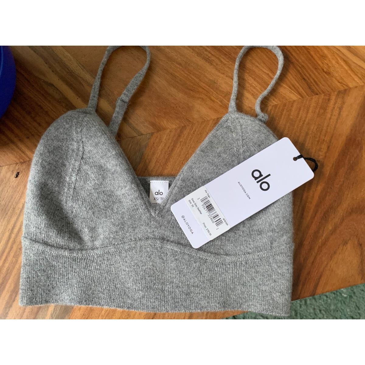 Alo Yoga Cashmere Bra - Women`s Extra Small XS Dove Grey