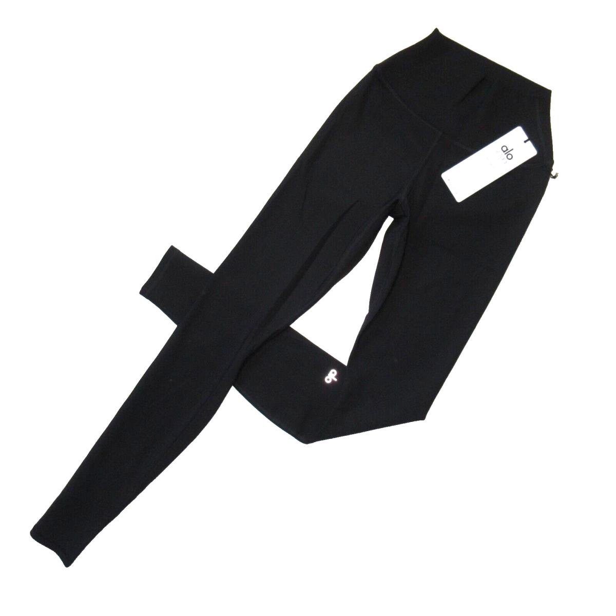 Alo Yoga High-waist Solid Vapor Leggings in Black Stretch XS