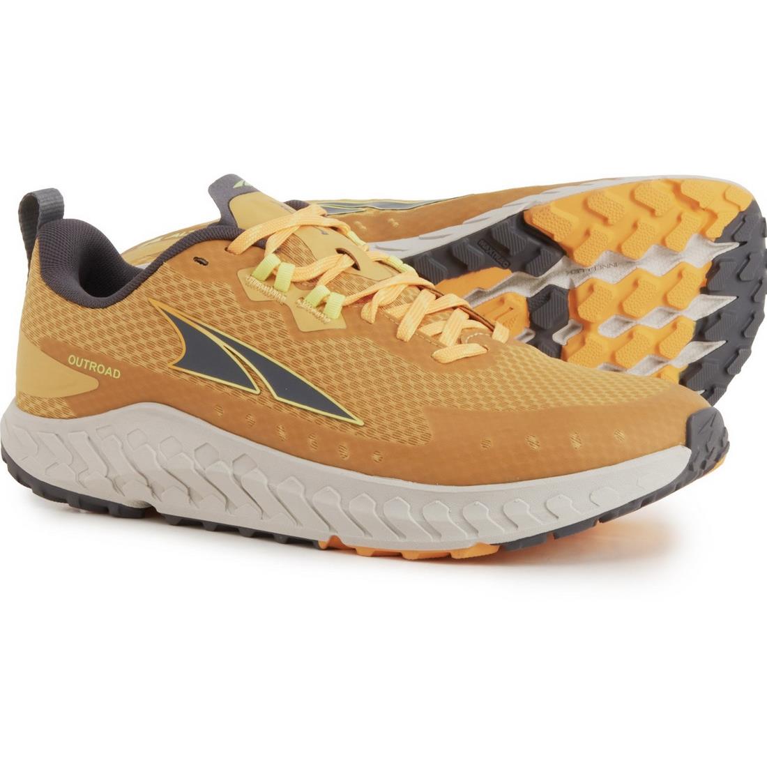 Altra Men`s Outroad Trail Running Shoes - Gray/yellow