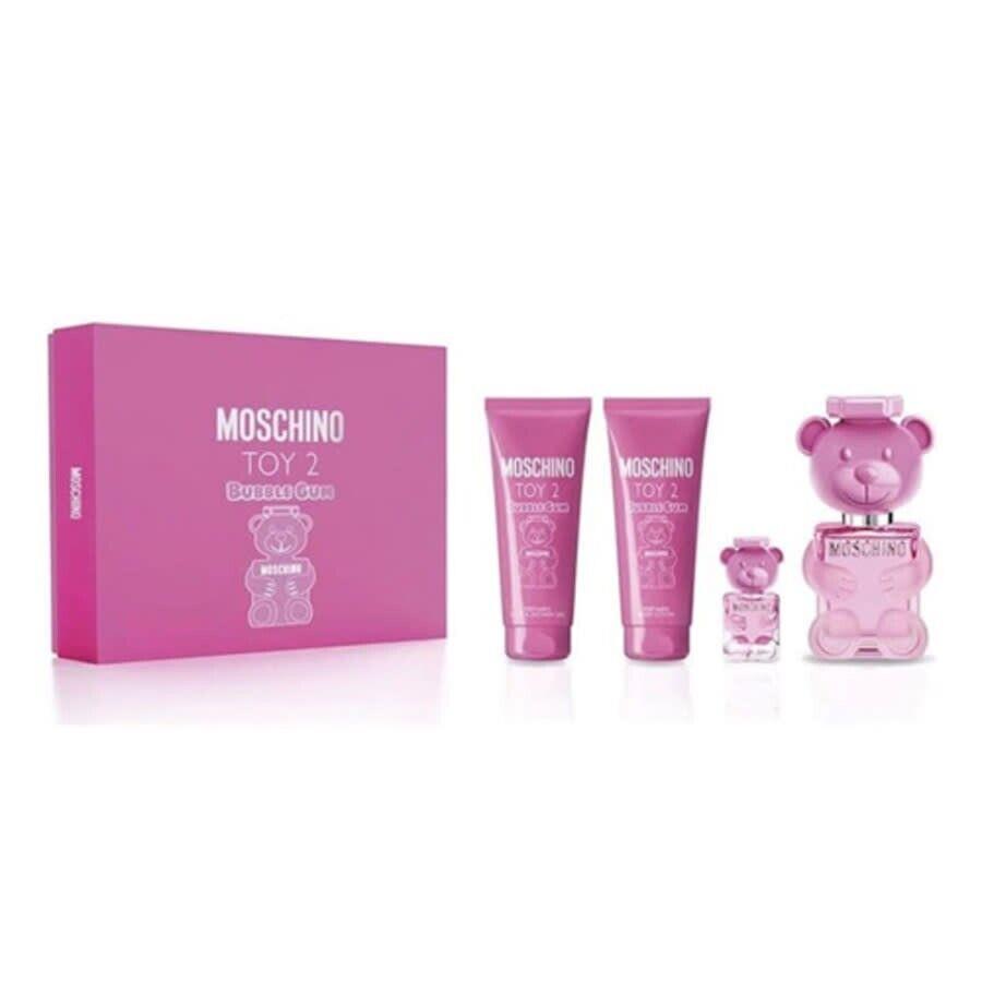 Toy 2 Bubble Gum by Moschino Edt Set For Women 3.4oz 4pc Set Gift Box