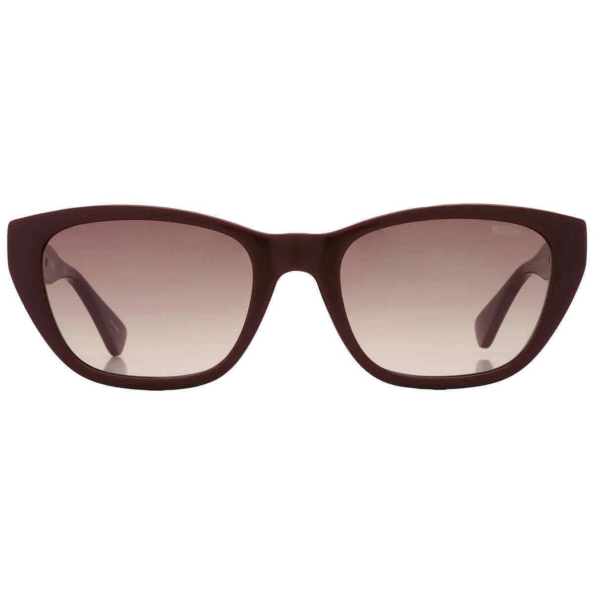 Moschino Brown Cat Eye Ladies Sunglasses MOS130/S 0LHF/HA 55 MOS130/S 0LHF/HA 55