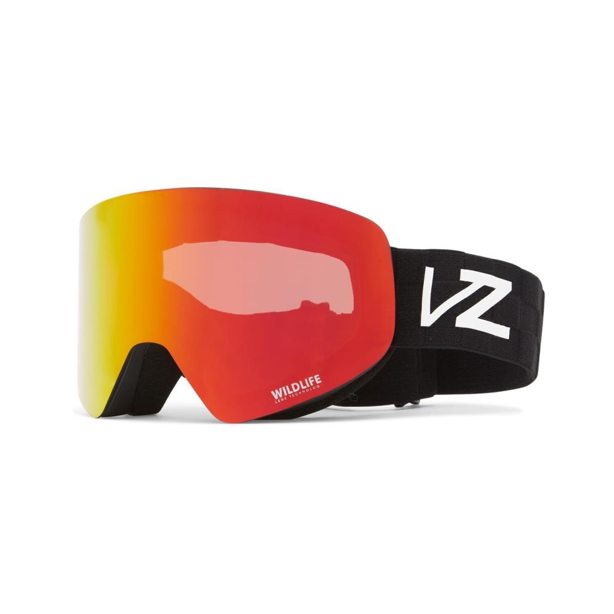 Von Zipper Unisex Encore Ski and Snowboard Goggle - Black Satin Frame Wildlife Fire