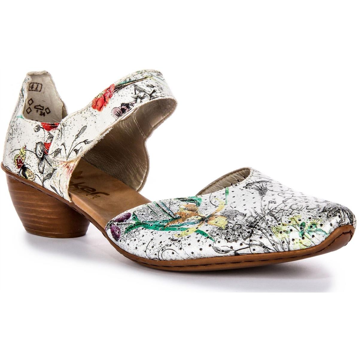 Rieker Ankle Strap Womens Sandal In Multi Colour Floral Print US 9