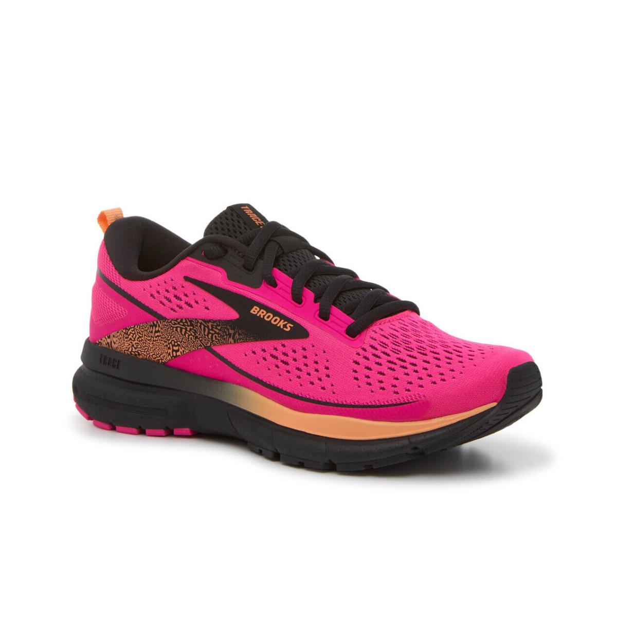 Womens Brooks Trace 3 Fuchsia Mesh Running Shoes