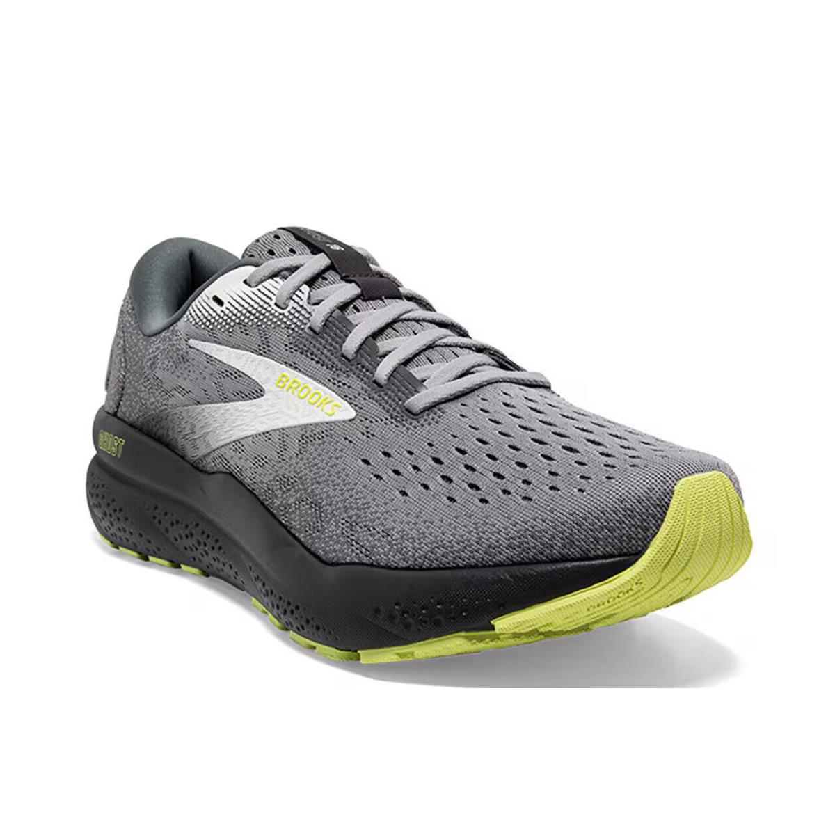 Mens Brooks Ghost 16 Grey Mesh Running Shoes - Gray