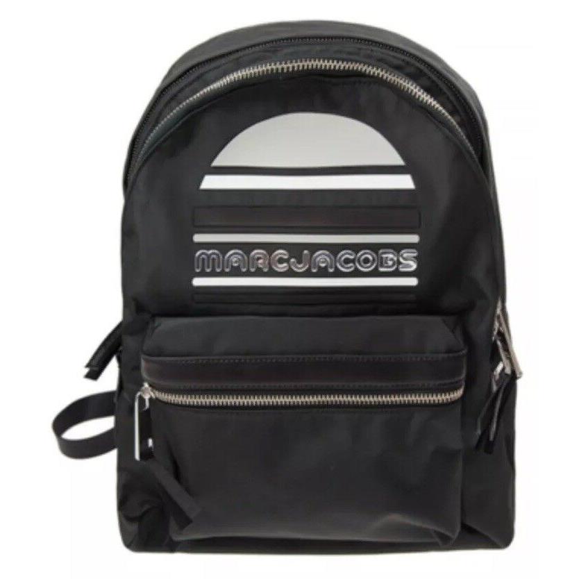 Marc Jacobs Medium Trek Nylon Backpack Black Sporty Logo Bag M0014034