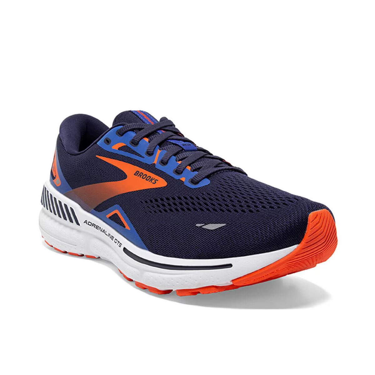 Mens Brooks Adrenaline Gts 23 Navy Mesh Running Shoes - Blue