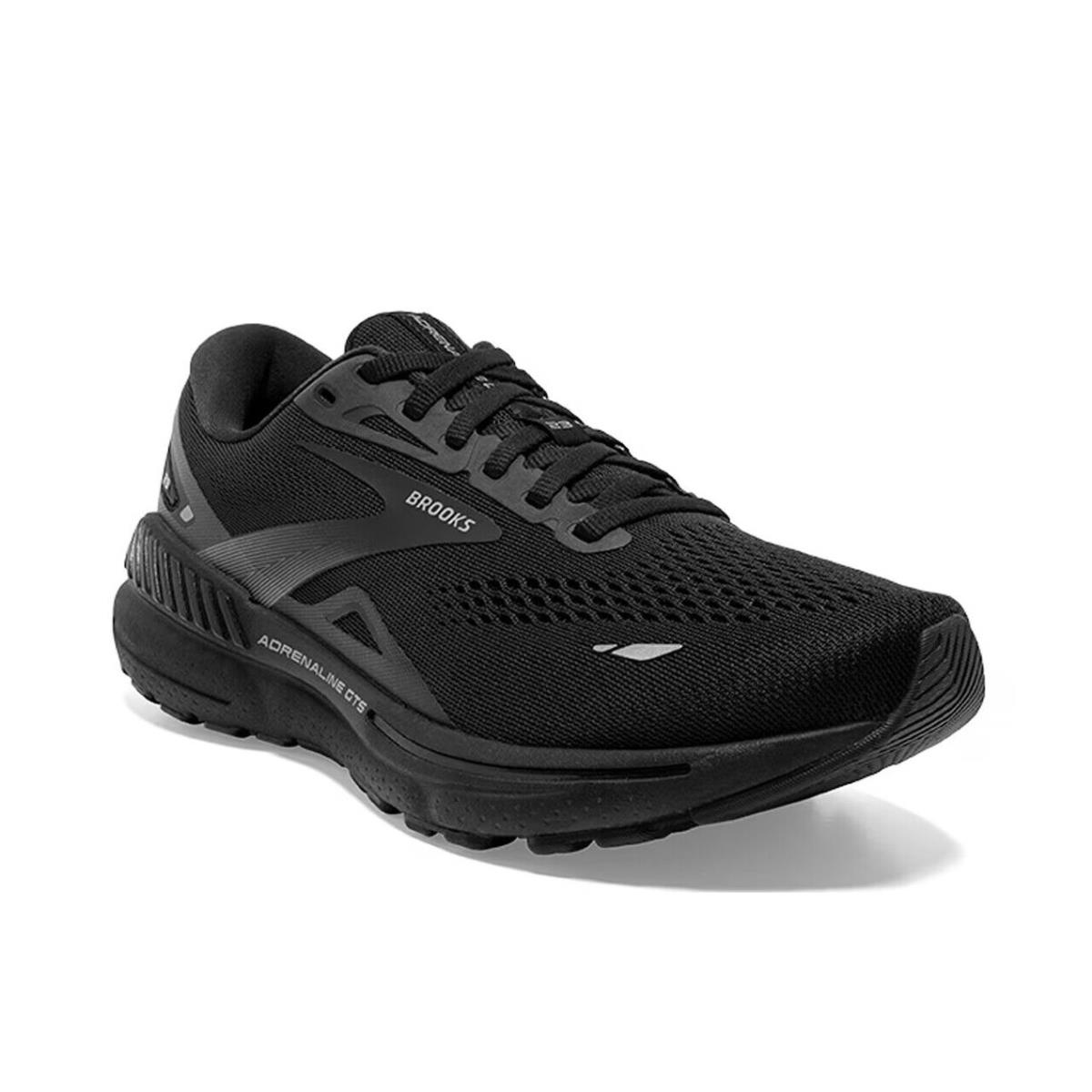 Mens Brooks Adrenaline Gts 23 Black Mesh Running Shoes - Black