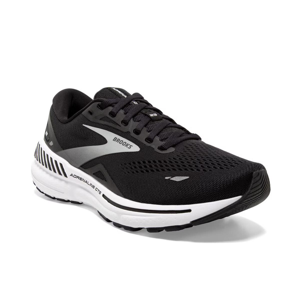 Mens Brooks Adrenaline Gts 23 Black White Mesh Running Shoes