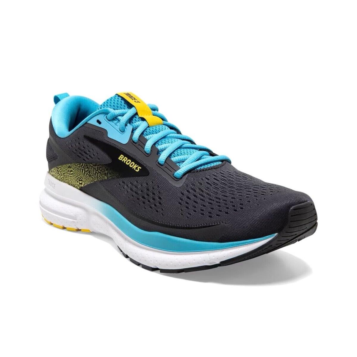 Brooks Trace 3 Limited Edition Men s Size 8 Running Shoes 1104121D060 - Forged Iron/Blue/Yellow