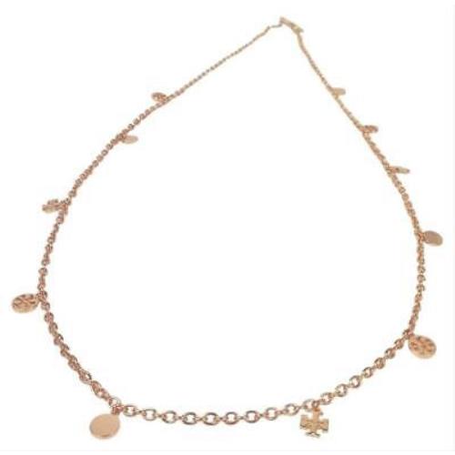 Tory Burch Women`s 16K Rose Gold Plated Logo Charm Rosary Necklace - Tory  Burch jewelry - 057828753779 | Fash Brands