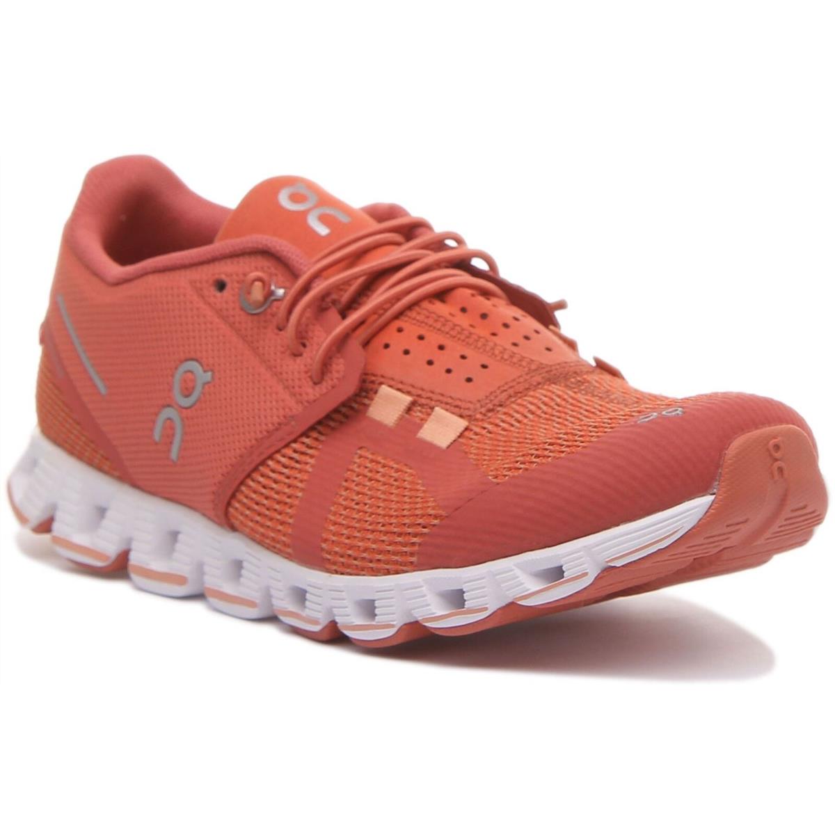 On Running Womens The Cloud Lace Up Running Shoes In Orange UK Size 3 - 8