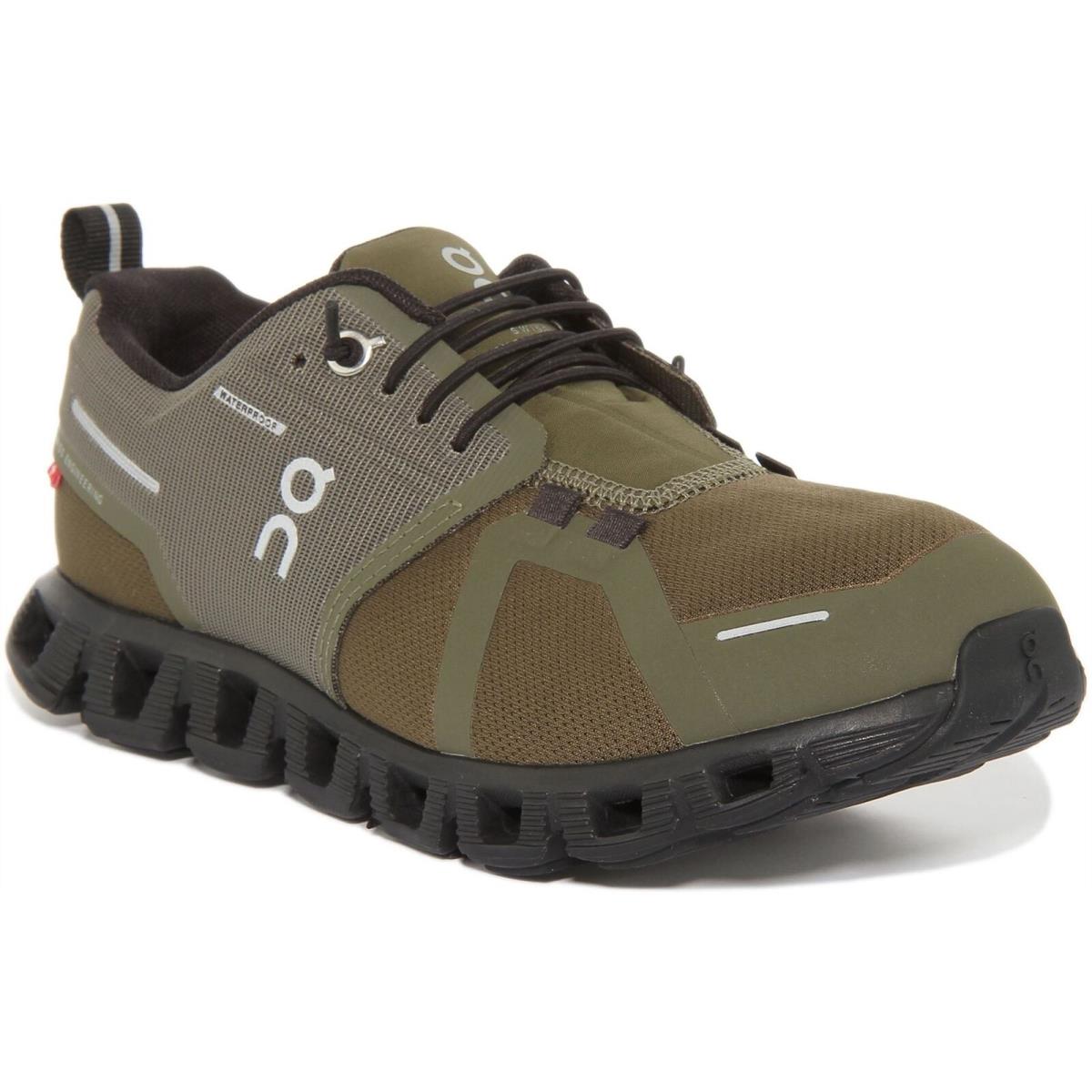 On Running Cloud 5 Fast Lacing Waterproof Trainers Olive Womens UK Size 3 - 8