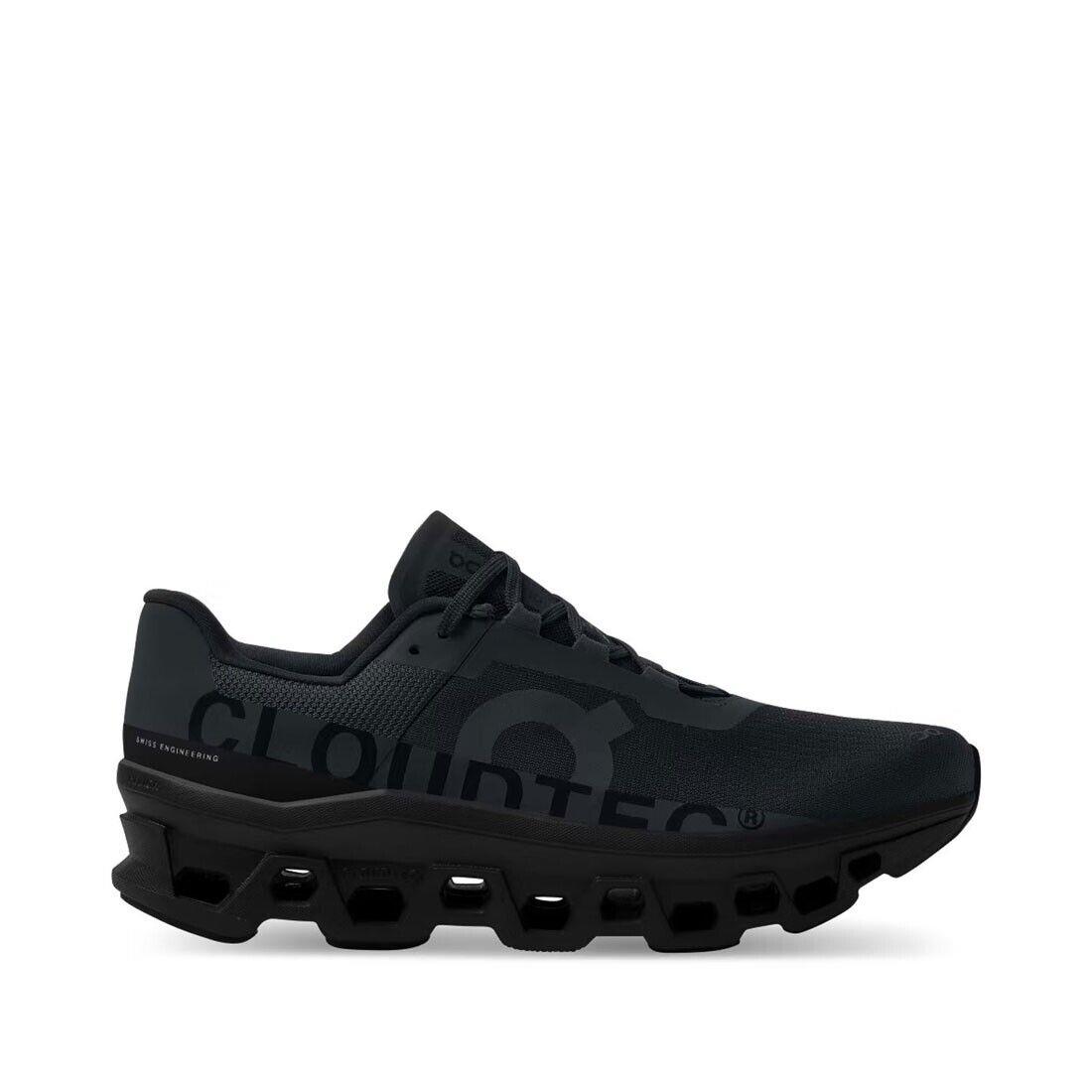 Size 14 - ON Running ON-61.99025 Men`s Cloudmonster in All Black - Medium