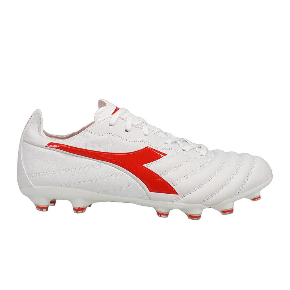 Diadora Brasil Elite 2 Lt Lp12 Soccer Cleats Mens White Sneakers Athletic Shoes