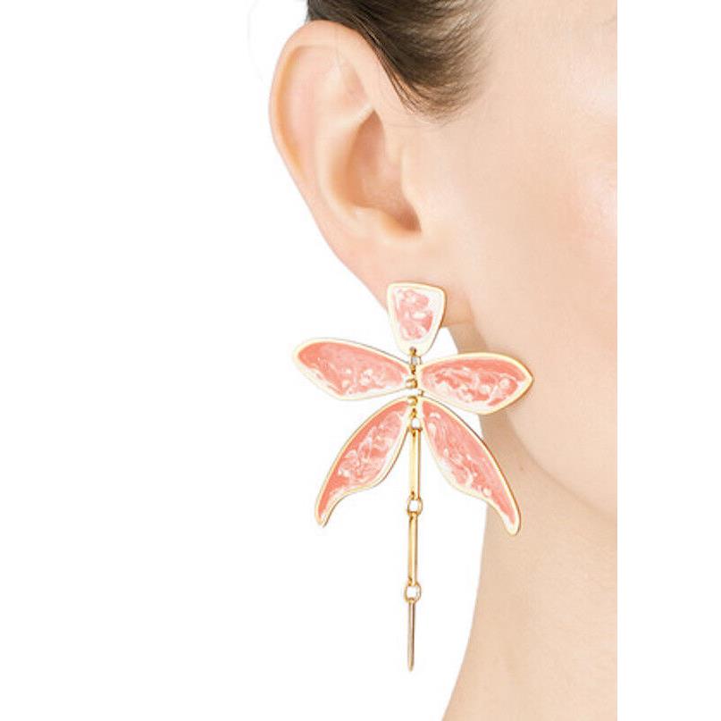 Tory Burch Earrings Articulated Dragonfly Blush