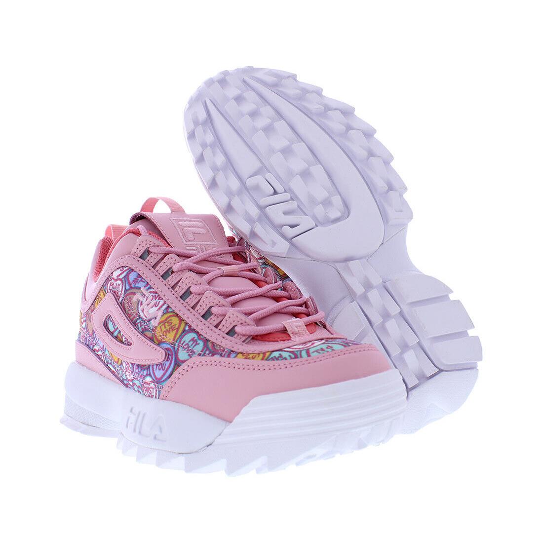 Fila Disruptor II Valentine`s Day Womens Shoes - Pink/Multicolored, Main: Pink