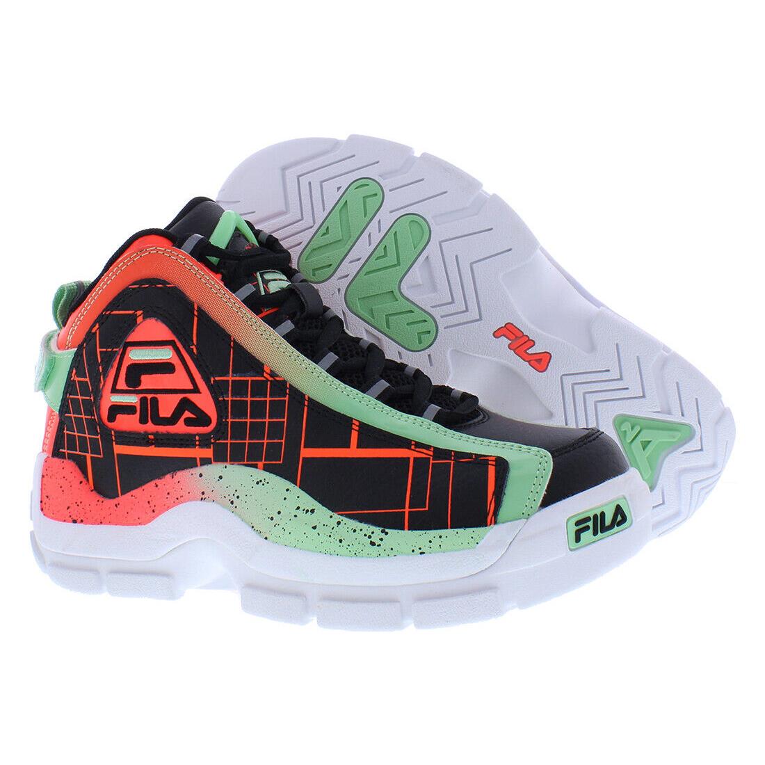 Fila Grant Hill 2 Girls Shoes - Black/Orange/Green, Main: Multi-Colored