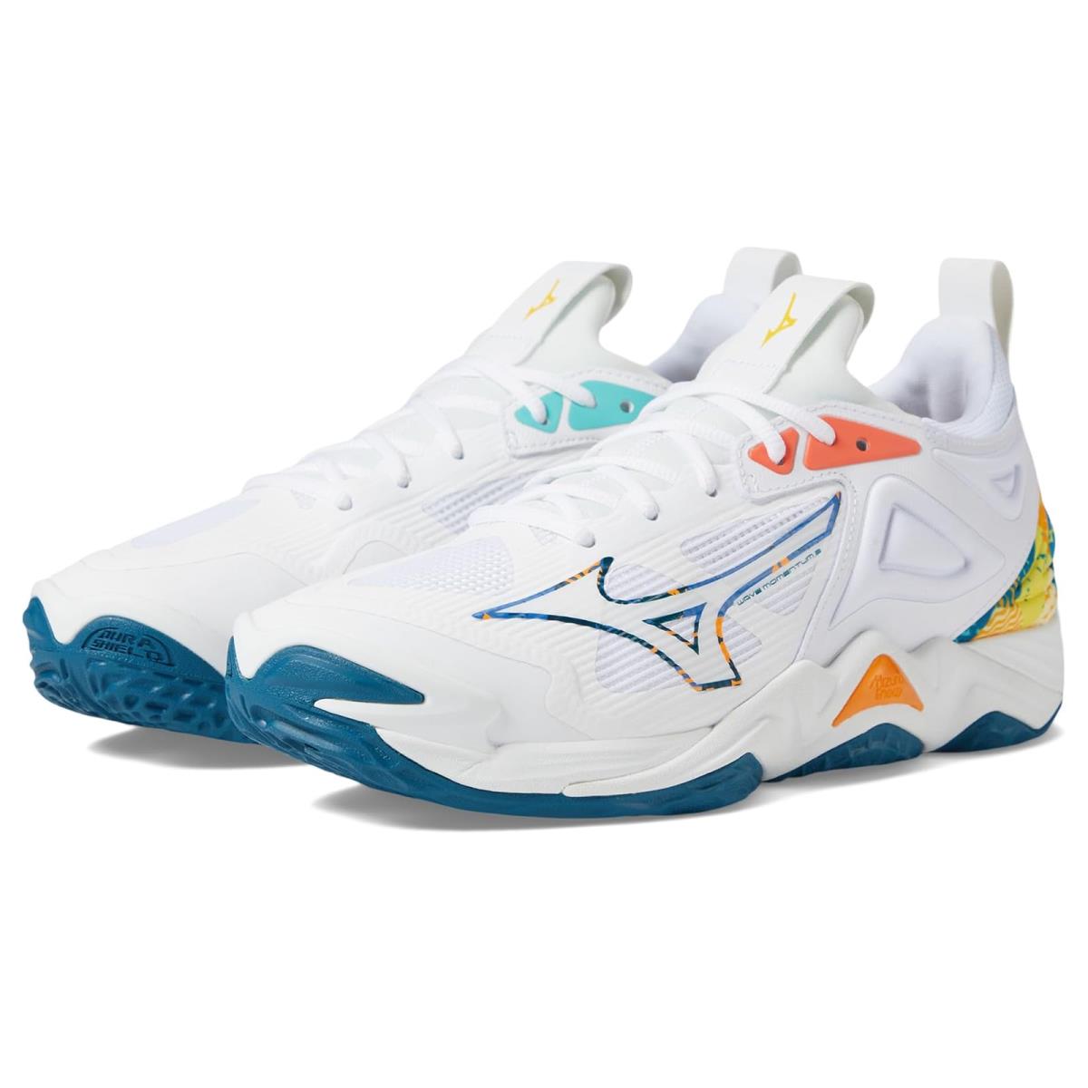 Unisex Sneakers Athletic Shoes Mizuno Wave Momentum 3 White/Moroccan Blue