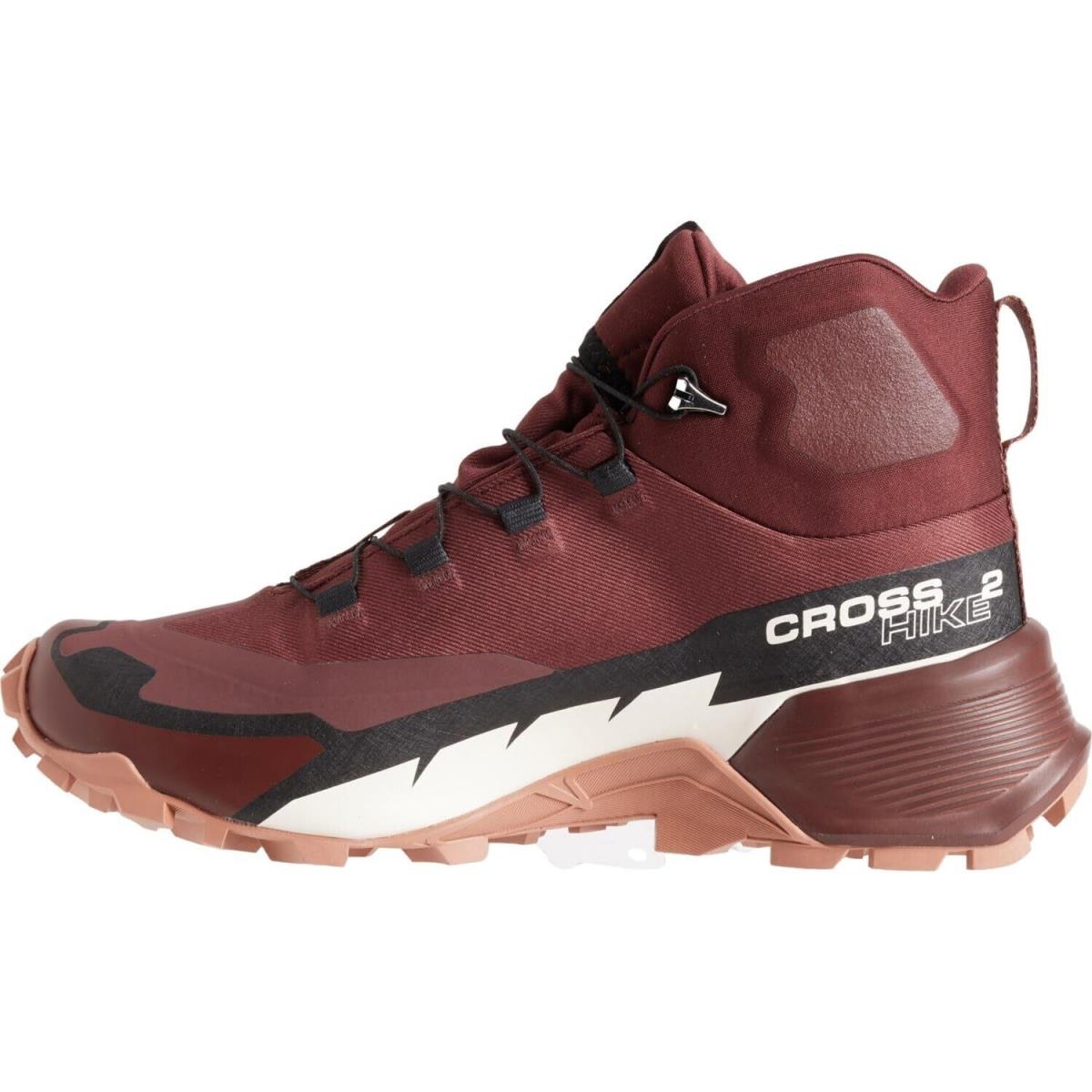 Salomon Men`s Cross Hike Mid Gtx 2 Boots Bitter Chocolate/vanilla Ice 7 - Red