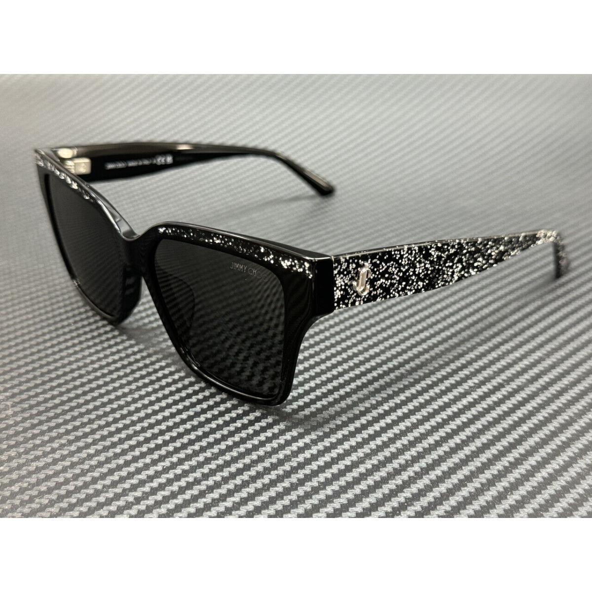 Jimmy Choo JC5003F 503687 Black Glitter Grey Women`s 55 mm Sunglasses