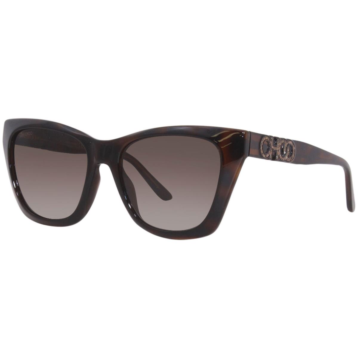 Jimmy Choo Rikki/g/s 086HA Sunglasses Women`s Havana/brown Gradient Cat Eye 55mm