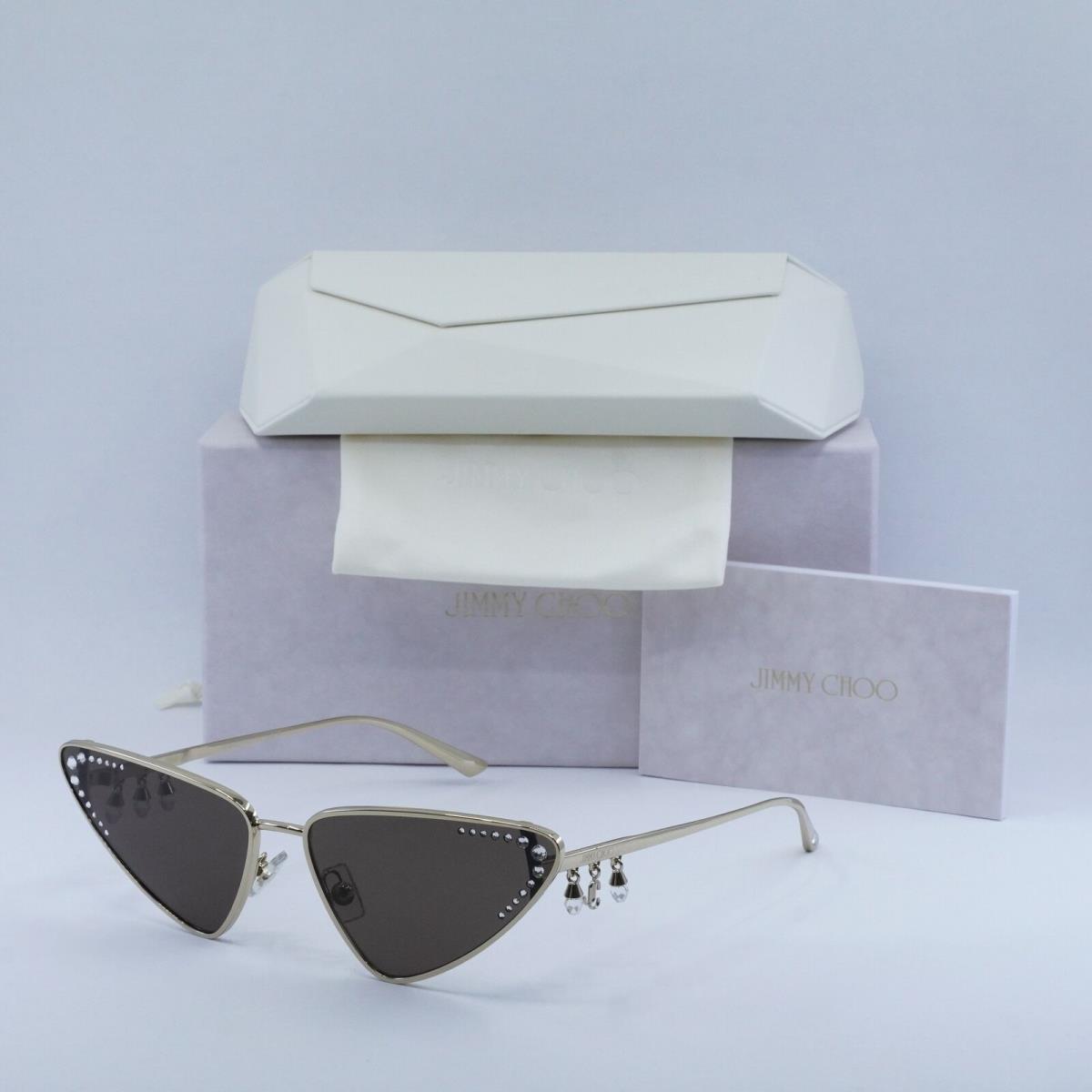 Jimmy Choo JC4001B 300673 Pale Gold/dark Brown 63-15-140 Sunglasses