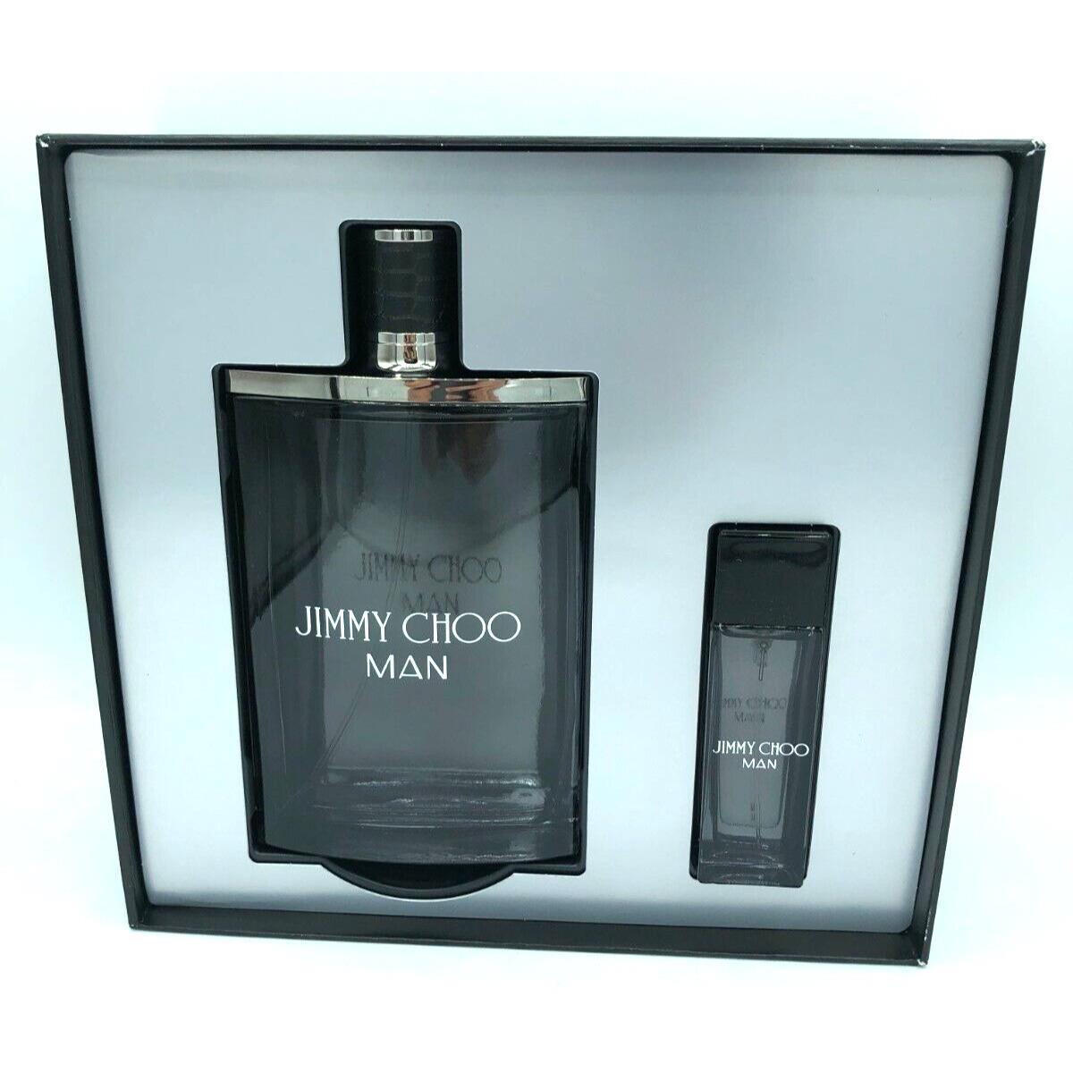 Jimmy Choo Man 2pcs Set Edt Spray 6.7oz + 0.5oz