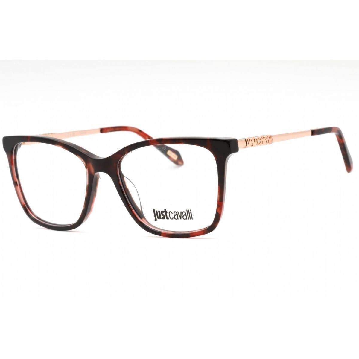 Just Cavalli Women`s Eyeglasses Shiny Red Tortoise Plastic Cat Eye VJC007 09JC