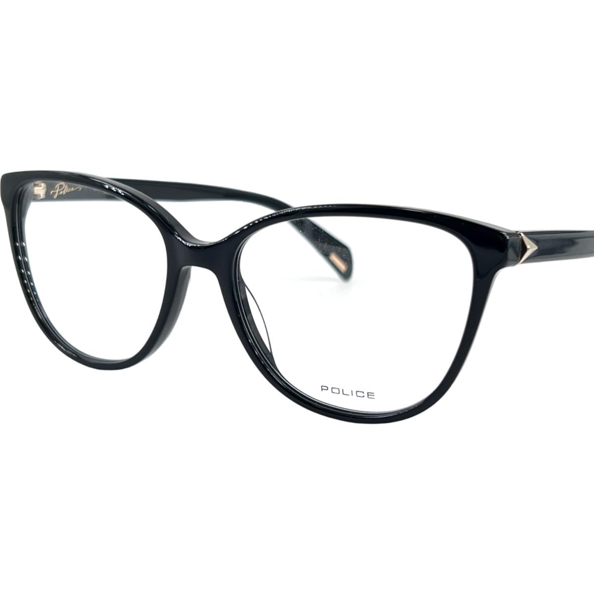 Police VPLD90 Safari 2 Womens Plastic Eyeglass Frame 0700 Glossy Black 54-16