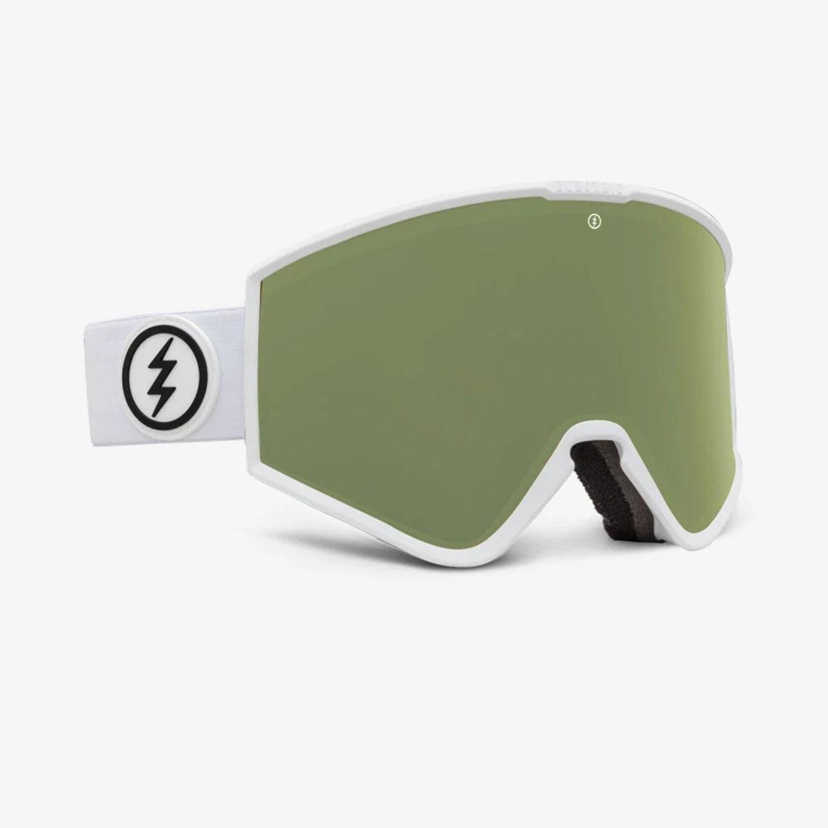 Electric Kleveland + Goggles Gloss White Photochromic Green Bronze