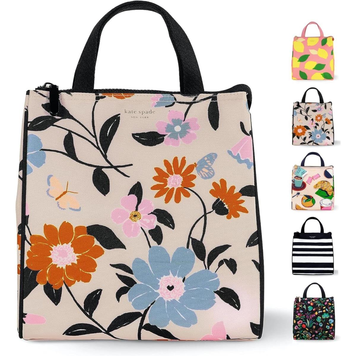 Kate Spade New York Cute Lunch Bag For Women Large Capacity Floral Garden