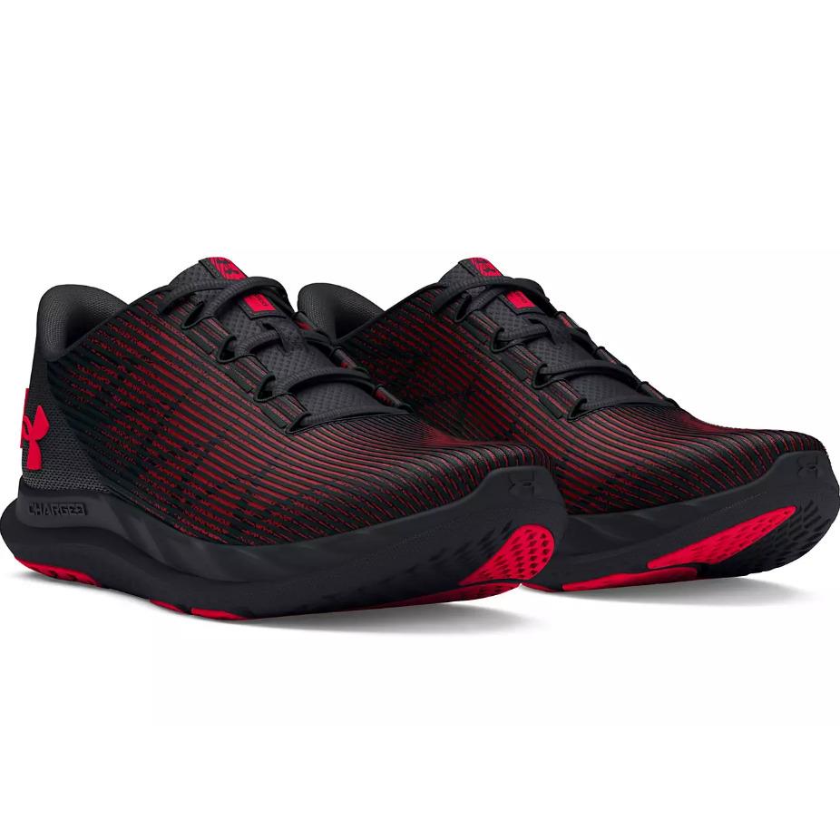 Men Under Armour 3026999 002 UA Charged Speed Swift Black/red Sneakers