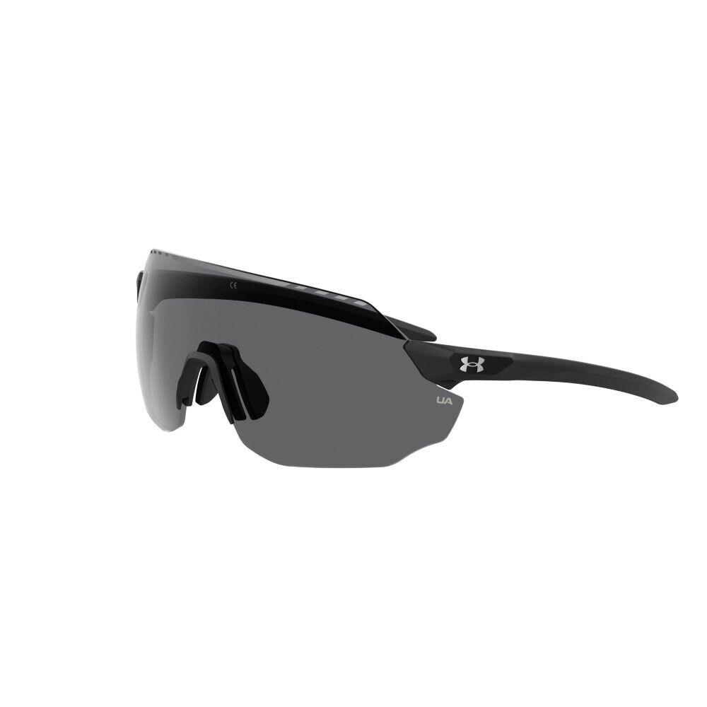 Under Armour UA Halftime Shield Sunglasses Matte Black Frame w/ Gray Lenses