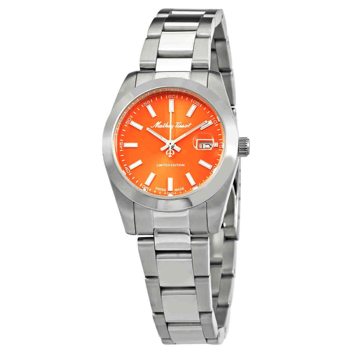 Mathey-tissot Mathy I LE Quartz Orange Dial Ladies Watch D451AO