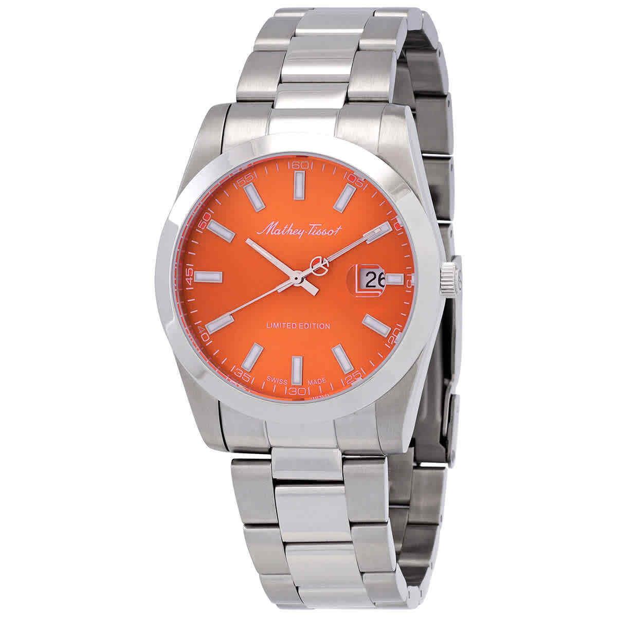 Mathey-tissot Mathy I Quartz Orange Dial Men`s Watch H451OR